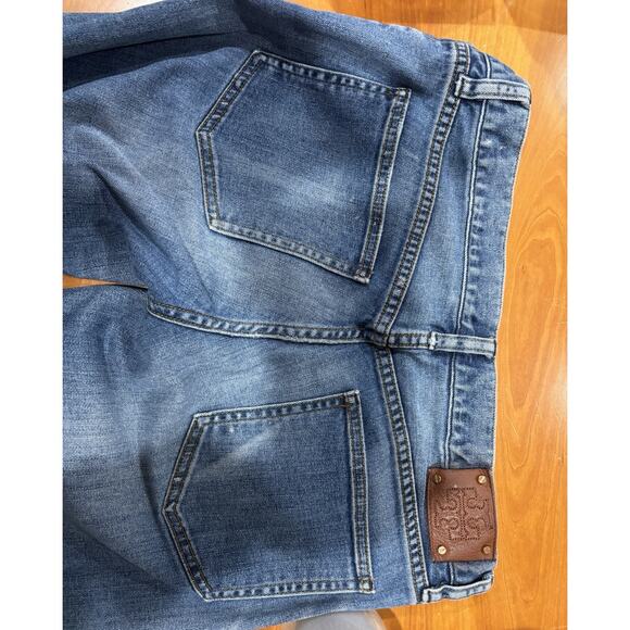 TORY BURCH Womens Medium Wash 5Pocket Cotton Stretch Denim "Tomboy" Jean Size 25 - Picture 6 of 6